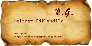 Meitner Gáspár névjegykártya